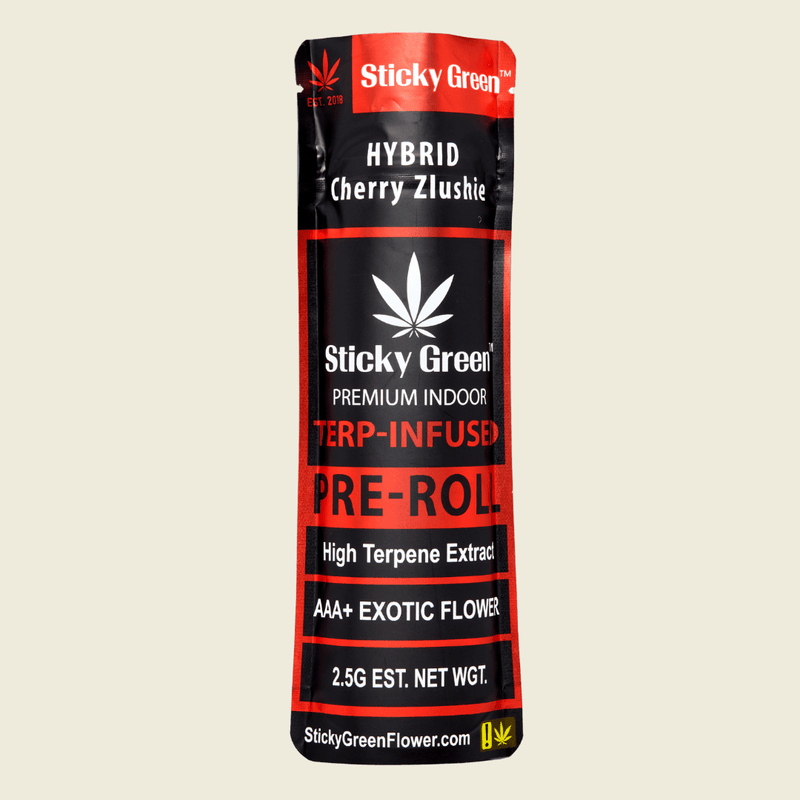 White Cherry Zlushie Pre Roll Terp Infused Pre Rolls (Hybrid) - Sticky Green Flower