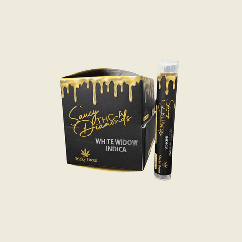 White Widow Indica Pre Rolls Saucy Diamonds