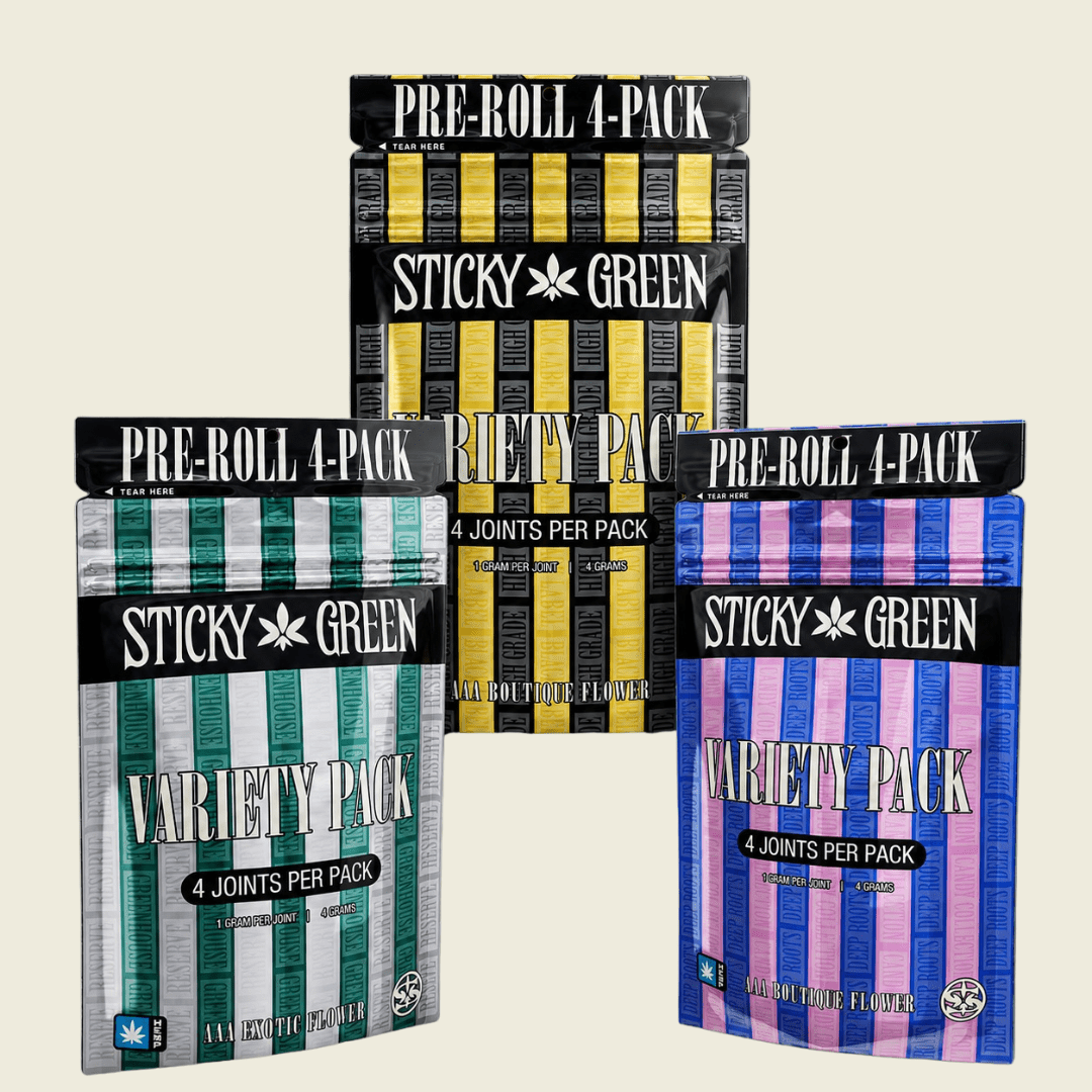 4 CT Pre Rolls Variety Pack - Sticky Green Flower