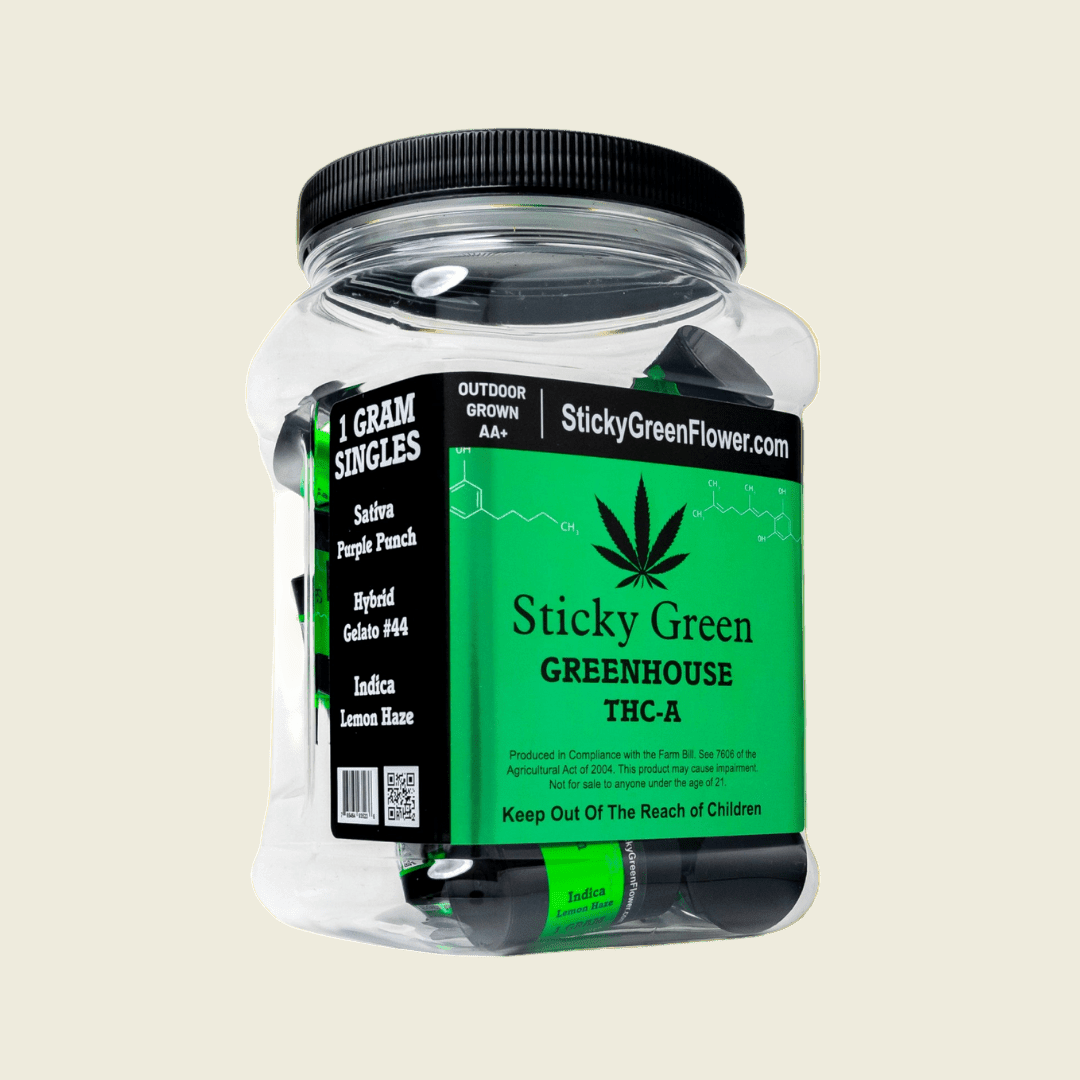 Green House Flower - 20 Pack (1g Each) - Sticky Green Flower