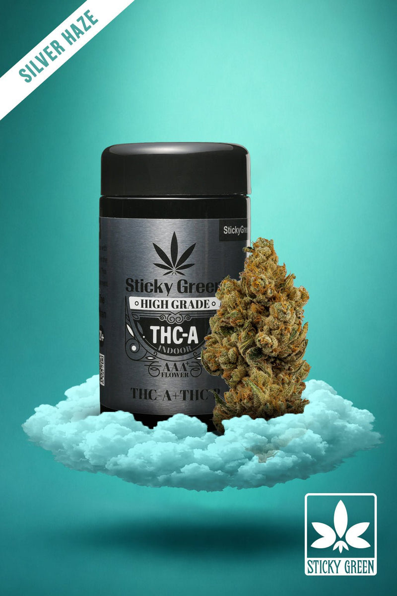 Silver Haze High Grade Flower (1oz) - Sticky Green Flower