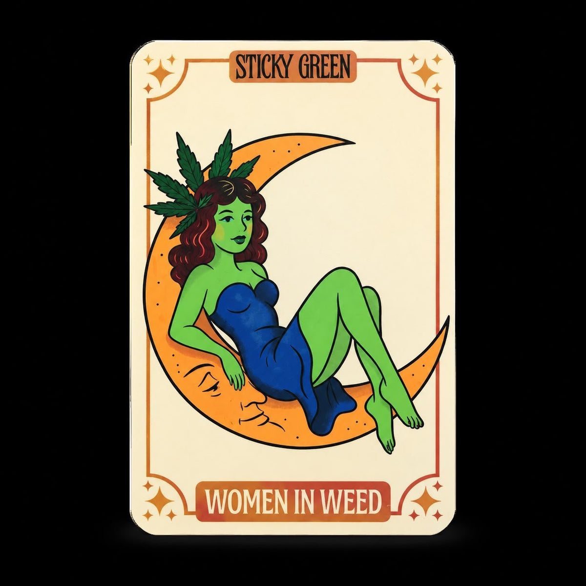 Sticky Green Stickers - Sticky Green Flower